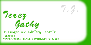 terez gathy business card